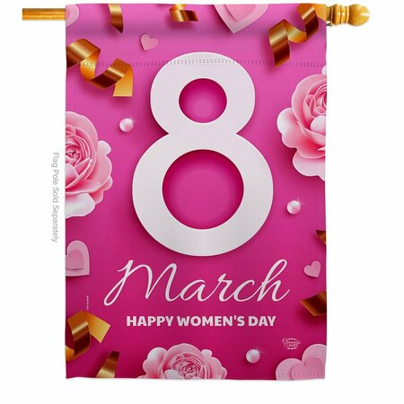 CUADRILATERO Womens Day Support Feminism 28 x 40 in. Double-Sided Vertical House Flags for  Banner Garden CU4105432